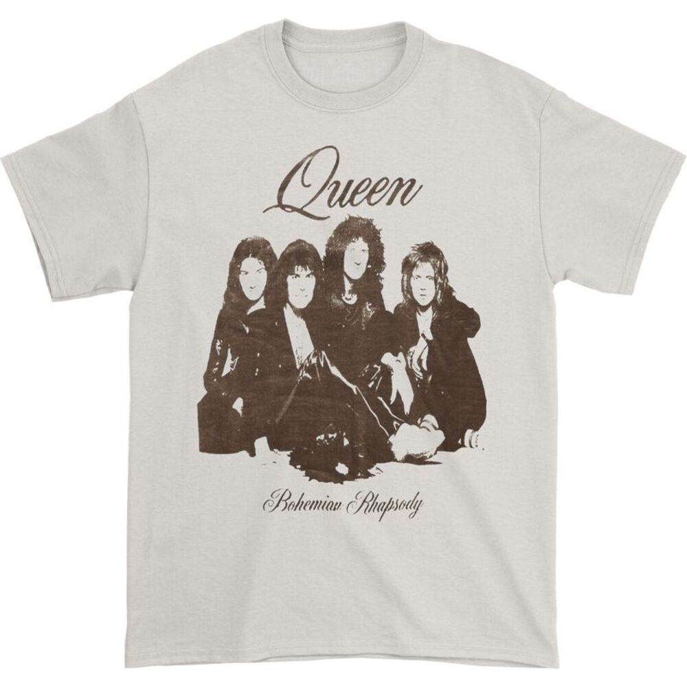 Queen Unisex Adult Bohemian Rhapsody Portrait T-Shirt / Natural
